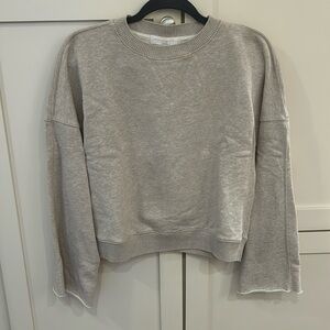Spiritual Gangster cropped sweatshirt in heathered light tan, size small